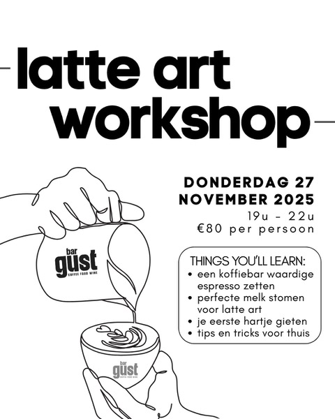 LATTE ART WORKSHOP at Bar Gust